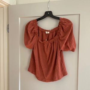 NWT madewell peasant blouse